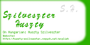 szilveszter huszty business card